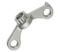 Herreicher Estrattore pedivella per bicicletta 2 in 1 per Shimano HollowTech II, cromato, smontaggio e installazione di coprimanovella con gancio