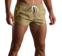 Herren Cargoshorts aus Polyesterstoff, mit elastischem Bund, Taschen, Cargo-Design, komfortable Passform, mit dezentem Bewegungsraum, Fuer Strand, Urlaub und Sommerfreizeit, cachi, 3XL