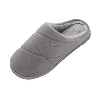 Herren Hausschuhe, fr den Innenbereich, draußen, die kalte Jahreszeit, klassische Gestaltung, Optik, mit moderner Anmutung. Warme Pantoffeln Zuhause, Grigio scuro, 42 1/3 EU