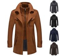 Herren Wintermantel Mantel Herren Wintermantel aus Wolle für Freizeit und Business Coat Wolljacke mit Langschnitt Wollmantel Lang Warme Winterjacke Elegant als Trenchcoat Winterjacke Herren Business