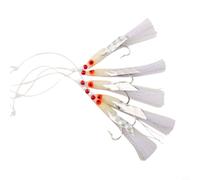 Herring for Sabiki Rig 6 ami Esca da pesca in mare per sgombro e merluzzo - Flasher Beads Attrezzatura per acqua salata 150 cm