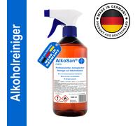 HERRLAN ® Detergente alcolico AlkoSanFORTE Detergente speciale I 1000 ml Flacone spray I Detergente professionale a base di alcol