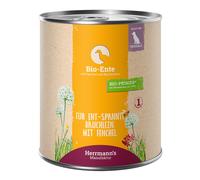 Herrmann's Menù Sensitive 6 x 800 g Umido cane - Anatra Bio con Finocchio Bio e Grano saraceno Bio