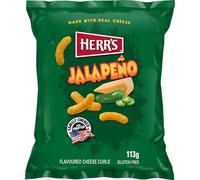 Herr's Fascette al Formaggio Jalapeño - 113 gr | Snack croccante leggero e ariosa con formaggio e peperoncino jalapeño, perfetto per feste e da condividere