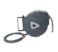 Herrselsam Avvolgitubo ad aria compressa con Tubo 30 m, connessione 1/4" BSPT giunto rapido, Montaggio a Parete, Avvolgitubo Aria Compressa