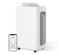 Herrselsam Deumidificatore elettrico per ambienti fino a 50 m², con APP, 3 modalità di funzionamento, tubo di scarico, timer 24H, serbatoio acqua 4,5 l, deumidificatore per cantina