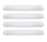 Herrselsam Set di 4 Reglette LED 150 cm, Neon 24 W 4080 lm, Bianco Freddo 6500 K, Lampada da Soffitto Impermeabile IP65, 2 Tubi T8 per Locali Umidi, Officina, Cantina, Garage, Ufficio