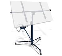 Herrselsam Sollevatore pieghevole XXL 140-350 cm altezza di lavoro regolabile in altezza 68 kg carico max. 290 cm larghezza braccio per pannelli di riga (blu)