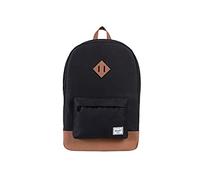 Herschel Heritage, Zaino Unisex Adulto, Black/Tan Synthetic Leather, Taglia unica