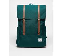 Herschel Supply Co - Survey - Zaino verde mare con fasce color cuoio a contrasto No Size