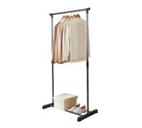 Hershii Appendiabiti con asta singola da 60 cm di lunghezza, appendiabiti nero, organizer per camera da letto, soggiorno, balcone