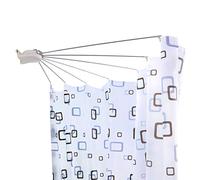 Hershii Asta per Doccia Curva a Parete Asta di Sospensione per Doccia Pieghevole in Acciaio inox Barra Portaoggetti per Bagno