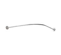 Hershii Asta per Tenda da Doccia Curva ad Angolo a Forma di L Asta per Tenda da Doccia Senza Barra di Foratura Asta espandibile in Metallo per Bagno (70-95cm)