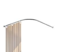 Hershii L- shaped Bastone per Tenda da Doccia Curvo Tende ad Angolo per Bagno Asta per Appendere Vasca da Bagno Decorativa a Forma di Arco Asta per Barra in Metallo (L-shaped)