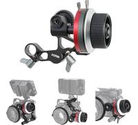 Hersmay Mini Follow Focus in metallo con A/B Stop, leva di messa a fuoco, compatibile con 15 mm, Rod Rail Rig, ammortizzazione, volantino senza scivolo, per fotocamera DSLR mirrorless