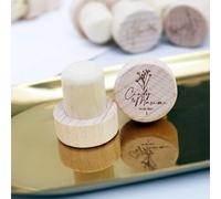 HERSTL 20/50/100/200 Pezzi di Tappi for Bottiglie di Legno Personalizzati, Tappi di Sughero for Vino Personalizzati for Feste di Matrimonio, Regalo di Ringraziamento in Massa for Gli Ospiti(10pcs)