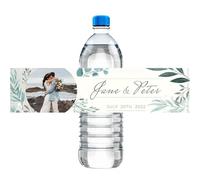 HERSTL 30 Pezzi Personalizza Etichette For Bottiglie D'acqua Con Foto Di Felice Matrimonio, Adesivo Con Nome Fotografico Personalizzato, Etichette Impermeabili Decorazione Della Festa Nuziale