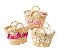 HERSTL Borse Da Spiaggia In Paglia Personalizzate Per Donna, Borsa Tote Con Monogramma Personalizzato, Borsa Estiva In Paglia, Cesto Regalo Per La Proposta Alle Damigelle