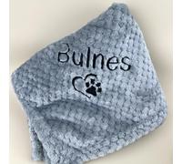 HERSTL Coperta Personalizzata For Cani, Coperta Ricamata Personalizzata Con Nome E Data Di Nascita, Morbida Coperta Con Stampa Di Zampa, Regalo For Cani, Cuccioli, Gatti E Gattini(70X100cm)