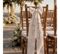 HERSTL Fiocco Personalizzato per Sedia Commemorativa di Nozze - Nastro in Loving Memory per Posto Riservato, Decorazione per Sedia da Cerimonia Nuziale in Memoria dei Propri Cari Defunti