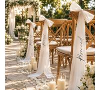 HERSTL Nastro per Sedia da Matrimonio in Loving Memory - Fiocco Personalizzato per Sedie Commemorative per Cerimonie, Decorazione per Posti Riservati Ai Propri Cari Defunti, Decorazioni Funebri