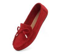 Herstyle Penny Mocassini da donna - Mocassini da guida | Slip-On leggeri Business Casual Ballerine con Memory Foam | Scarpe basse comode con fiocco per lavoro e viaggio, 2024rosso, 39.5 EU