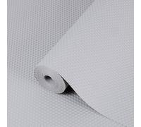 Hersvin Tappetino per Cassetti Cucina, Non-adesivo Rotolo Plastica, Tappetini Salva Mobili, Rivestimento Protezione Ripiani, Proteggi Superficie (Grigio Chiaro/Puntino, 30x150cm)