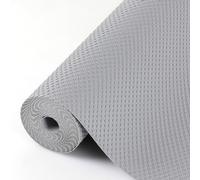 Hersvin Tappetino per Cassetti Cucina, Non-adesivo Rotolo Plastica, Tappetini Salva Mobili, Rivestimento Protezione Ripiani, Proteggi Superficie (Grigio Chiaro/Puntino, 44.5x300cm)
