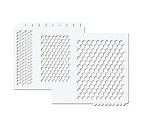Herterich Products Airbrush Stencil Honeycomb Pattern | Stencil a nido d'ape per graffiti e tatuaggi | Riutilizzabile e resistente ai solventi | Mylar 0,1-0,2 cm | Per spray, acrilico e aerografo