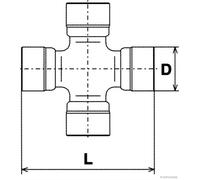 HERTH+BUSS JAKOPARTS J2920502 Snodo, albero cardanico per HYUNDAI,MITSUBISHI