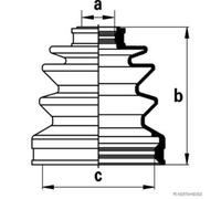 Herth+Buss Jakoparts Soffietto Albero Motore Frontale per Honda Accord VI