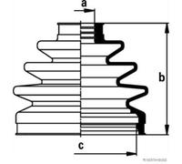 Herth+Buss Jakoparts Soffietto Albero Motore Frontale per Nissan Terrano II