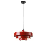 Hertl Lampada a sospensione in metallo nordico, lampade a sospensione moderne di metà secolo, design a 3 strati, lampadario a soffitto vintage in metallo da 13,7 pollici for soggiorno, corridoio, lamp