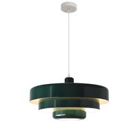 Hertl Lampada a sospensione in metallo nordico, lampade a sospensione moderne di metà secolo, design a 3 strati, lampadario a soffitto vintage in metallo da 13,7 pollici for soggiorno, corridoio, lamp