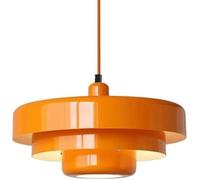 Hertl Lampada a sospensione in metallo stile nordico, paralume a sospensione con personalità creativa, lampada a sospensione superiore con montaggio a incasso, lampadario singolo con base E27, apparec