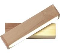 Hertl Lampada da parete ultrasottile in legno, applique da comodino, lampade da parete moderne a LED, applique da parete a striscia lunga con funzione regolabile a 270°, applique semplici nordiche for