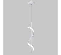 Hertl Lampadario moderno a spirale a striscia lunga, apparecchio di illuminazione a soffitto a testa singola con hardware nero, lampada a sospensione a luce bianca a LED, adatto for il guardaroba acca