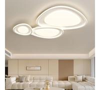 Hertl Plafoniera LED dimmerabile da 170 W Soggiorno Lampada rotonda in acrilico a 3 anelli Lampada da soffitto moderna bianca calda con montaggio a incasso Grande apparecchio di illuminazione for sala