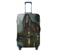HERTqwop A Small House by The Lake, copertura protettiva per valigie, antigraffio, adatta per bagagli da 45,7 a 81,7 cm, Nero , XL
