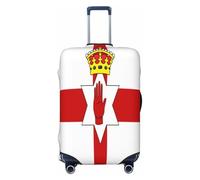 HERTqwop Bandiera dell'Irlanda del Nord, copertura per valigia, antigraffio, adatta per bagagli da 45,7 a 81,7 cm, Nero , M