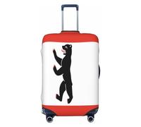 HERTqwop Copertura per bagagli con bandiera di Berlino, antigraffio, adatta per bagagli da 45,7 a 81,7 cm, Nero , L