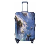 HERTqwop Fantasy Wonderland - Copertura per valigia, antigraffio, adatta per bagagli da 45,7 a 81,7 cm, Nero , S
