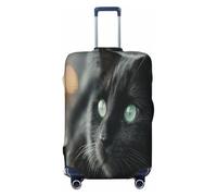 HERTqwop Lonely - Copertura protettiva antigraffio per bagagli, adatta per bagagli da 45,7 a 81,7 cm, motivo: gatto nero, Nero , XL