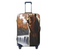HERTqwop The Bear by The River - Copertura protettiva per valigia, antigraffio, adatta per bagagli da 45,7 a 81,7 cm, Nero , M