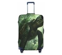 HERTqwop The Tears of Turtles - Copertura protettiva per valigia, antigraffio, adatta per bagagli da 45,7 a 81,7 cm, Nero , M