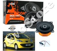 HERTZ DCX 100.3 Coppia Casse Coassiali Anteriori Peugeot 107 1 Serie +Connettori