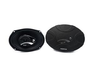 Hertz DCX 690.3 - Coppia di Altoparlanti coassiali a 3 Vie da 6"x9" con Tweeter PEI, midrange dedicato e woofer ellittico in Polipropilene, Griglie Incluse, Potenza Massima 180W