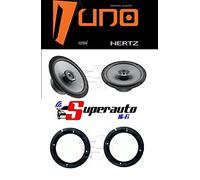 Hertz LINEA UNO Altoparlanti coassiali da 165 mm X165 (220 W) + supporti casse compatibile con VW Golf V-VI Posteriore 165 cm