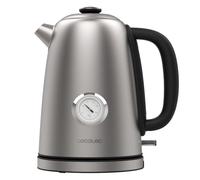 Cecotec Bollitore elettrico 1,7 Litri Thermosense 620 Vintage. 2200 W, corpo in acciaio inox, filtro anticalcare, base a 360°, termometro analogico, doppia protezione, contenitore senza fili