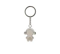 Hervit 30422 PORTACHIAVI MET.BIMBO C/CUFFIE 3X10CM SNODATO ARGENTO CROMO IN BUSTINA TRASPARENTE